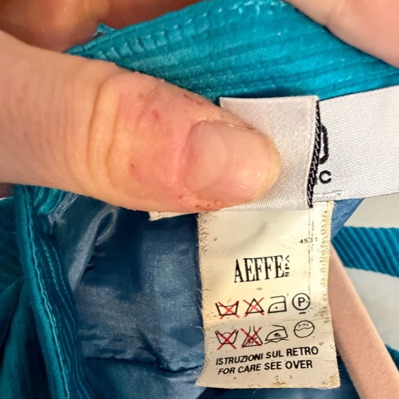 Vintage Moschino Blue Halter Dress sweetheart fit flare sz 4 w pockets - Picture 10 of 10